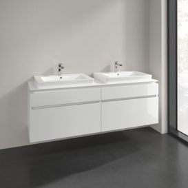 Тумба під раковину Villeroy & Boch Legato 160х55 см МДФ/ДСП білий глянсовий B69300DH