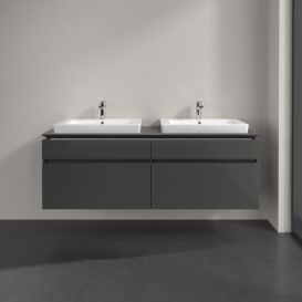 Тумба під раковину Villeroy & Boch Legato 160х55 см МДФ/ДСП глянсовий сірий B69300FP