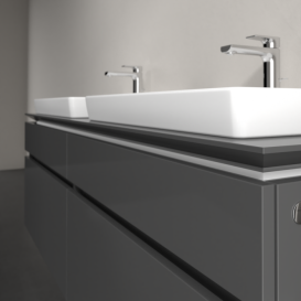 Тумба під раковину Villeroy & Boch Legato 160х55 см МДФ/ДСП глянсовий сірий B69300FP