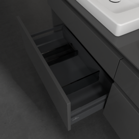 Тумба під раковину Villeroy & Boch Legato 160х55 см МДФ/ДСП глянсовий сірий B69300FP