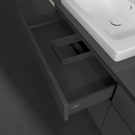 Тумба під раковину Villeroy & Boch Legato 160х55 см МДФ/ДСП глянсовий сірий B69300FP