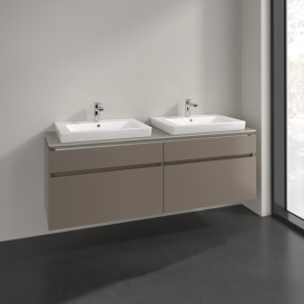 Тумба под раковину Villeroy & Boch Legato 160х55 см ДСП трюфель серый  B69300VG