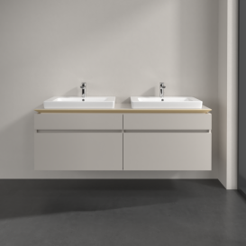 Тумба під раковину Villeroy & Boch Legato 160х55 см ДСП ніжно-сірий B69300VK