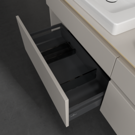 Тумба під раковину Villeroy & Boch Legato 160х55 см ДСП ніжно-сірий B69300VK