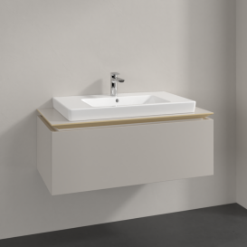 Тумба під раковину Villeroy & Boch Legato 100х38 см ДСП ніжно-сірий B69400VK