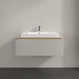 Тумба під раковину Villeroy & Boch Legato 100х38 см ДСП ніжно-сірий B69400VK