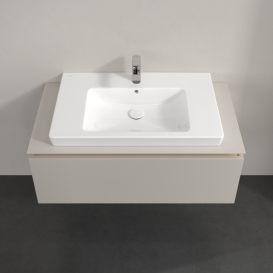 Тумба під раковину Villeroy & Boch Legato 100х38 см ДСП ніжно-сірий B69400VK