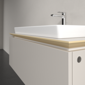 Тумба під раковину Villeroy & Boch Legato 100х38 см ДСП ніжно-сірий B69400VK