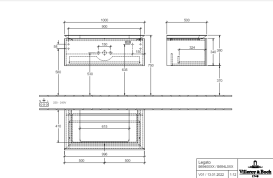 Тумба под раковину Villeroy & Boch Legato 100х38 см ДСП северный дуб B69400VJ