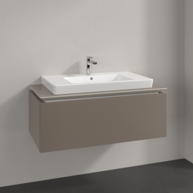 Тумба під раковину Villeroy & Boch Legato 100х38 см ДСП сірий трюфель B69400VG