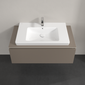 Тумба під раковину Villeroy & Boch Legato 100х38 см ДСП сірий трюфель B69400VG