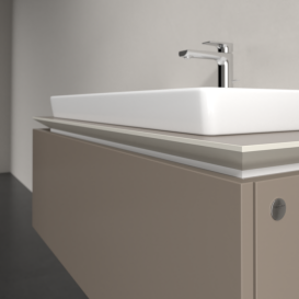 Тумба під раковину Villeroy & Boch Legato 100х38 см ДСП сірий трюфель B69400VG