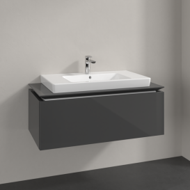 Тумба під раковину Villeroy & Boch Legato 100х38 см МДФ/ДСП глянсовий сірий B69400FP