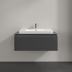 Тумба під раковину Villeroy & Boch Legato 100х38 см МДФ/ДСП глянсовий сірий B69400FP