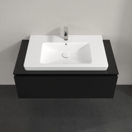 Тумба под раковину Villeroy & Boch Legato 100х38 см МДФ/ДСП черный матовый лак B69400PD