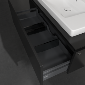 Тумба под раковину Villeroy & Boch Legato 100х38 см МДФ/ДСП черный матовый лак B69400PD