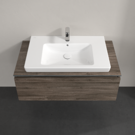 Тумба під раковину Villeroy & Boch Legato 100х38 см ДСП кам'яний дуб B69400RK