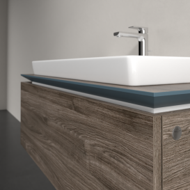 Тумба під раковину Villeroy & Boch Legato 100х38 см ДСП кам'яний дуб B69400RK