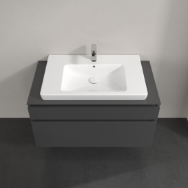 Тумба под раковину Villeroy & Boch Legato 100х55 см МДФ/ДСП глянцевый серый B69500FP