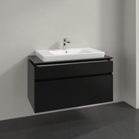 Тумба под раковину Villeroy & Boch Legato 100х55 см МДФ/ДСП черный матовый лак B69500PD