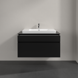 Тумба под раковину Villeroy & Boch Legato 100х55 см МДФ/ДСП черный матовый лак B69500PD