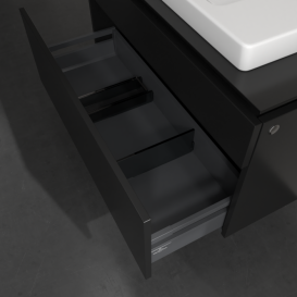 Тумба под раковину Villeroy & Boch Legato 100х55 см МДФ/ДСП черный матовый лак B69500PD