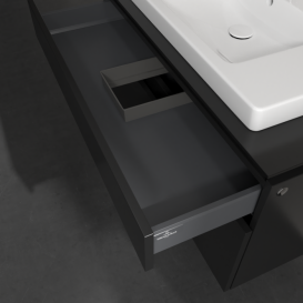 Тумба под раковину Villeroy & Boch Legato 100х55 см МДФ/ДСП черный матовый лак B69500PD