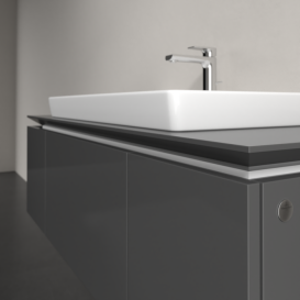 Тумба под раковину Villeroy & Boch Legato 120х38 см МДФ/ДСП глянцевый серый B69600FP