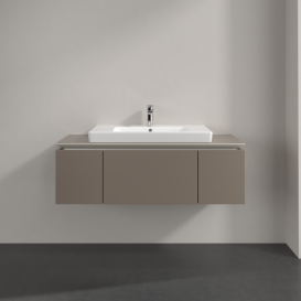 Тумба під раковину Villeroy & Boch Legato 120х38 см ДСП сірий трюфель B69600VG