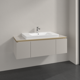 Тумба під раковину Villeroy & Boch Legato 120х38 см ДСП ніжно-сірий B69600VK