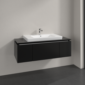 Тумба під раковину Villeroy&Boch Legato 120х38 см МДФ/ДСП чорний матовий лак B69600PD