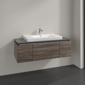 Тумба під раковину Villeroy & Boch Legato 120х38 см ДСП кам'яний дуб B69600RK