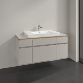 Тумба під раковину Villeroy & Boch Legato 120х55 см ДСП ніжно-сірий B69700VK