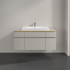 Тумба під раковину Villeroy & Boch Legato 120х55 см ДСП ніжно-сірий B69700VK