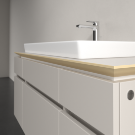 Тумба під раковину Villeroy & Boch Legato 120х55 см ДСП ніжно-сірий B69700VK