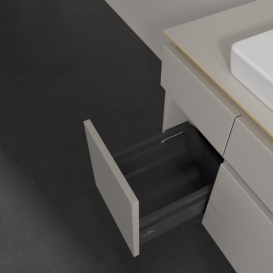 Тумба під раковину Villeroy & Boch Legato 120х55 см ДСП ніжно-сірий B69700VK