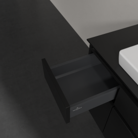 Тумба під раковину Villeroy&Boch Legato 120х55 см МДФ/ДСП чорний матовий лак B69700PD