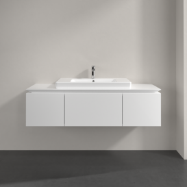 Тумба під раковину Villeroy & Boch Legato 140х38 см МДФ/ДСП білий глянсовий B69800DH