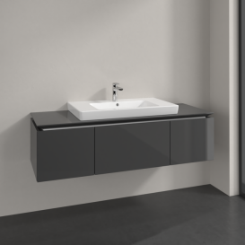 Тумба під раковину Villeroy & Boch Legato 140х38 см МДФ/ДСП глянсовий сірий B69800FP