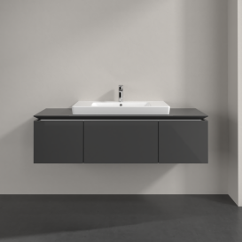 Тумба під раковину Villeroy & Boch Legato 140х38 см МДФ/ДСП глянсовий сірий B69800FP