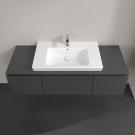 Тумба під раковину Villeroy & Boch Legato 140х38 см МДФ/ДСП глянсовий сірий B69800FP