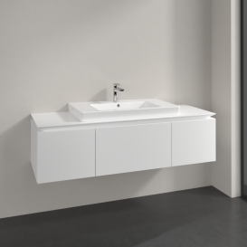 Тумба під раковину Villeroy & Boch Legato 140х38 см ДСП білий матовий B69800MS