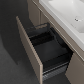 Тумба під раковину Villeroy & Boch Legato 140х38 см ДСП сірий трюфель B69800VG