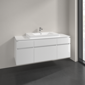 Тумба під раковину Villeroy & Boch Legato 140х55 см МДФ/ДСП білий глянсовий B69900DH