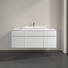 Тумба під раковину Villeroy & Boch Legato 140х55 см МДФ/ДСП білий глянсовий B69900DH