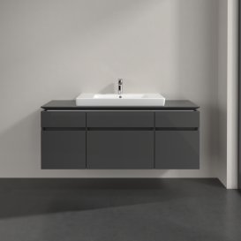 Тумба под раковину Villeroy & Boch Legato 140х55 см МДФ/ДСП глянцевый серый B69900FP
