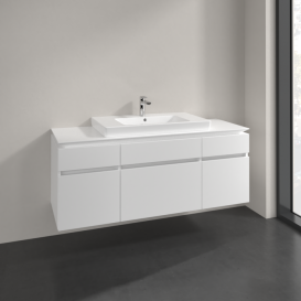 Тумба під раковину Villeroy & Boch Legato 140х55 см ДСП білий матовий B69900MS