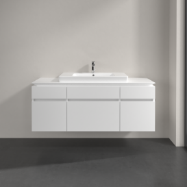Тумба під раковину Villeroy & Boch Legato 140х55 см ДСП білий матовий B69900MS