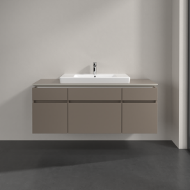 Тумба під раковину Villeroy & Boch Legato 140х55 см ДСП сірий трюфель B69900VG