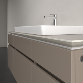 Тумба під раковину Villeroy & Boch Legato 140х55 см ДСП сірий трюфель B69900VG